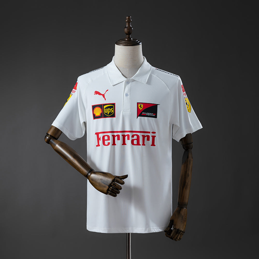 Camiseta Polo Scuderia Ferrari F1 2025 White