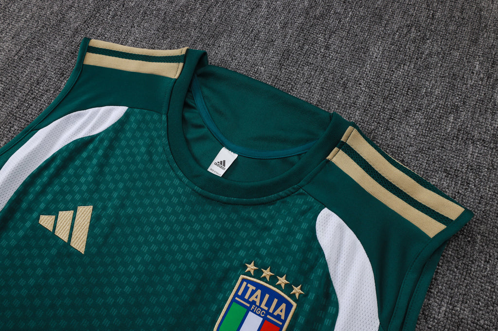 Camiseta Italia Entrenamiento Verde Sin Mangas 26/27 Adultos