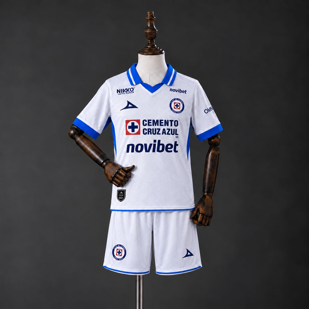 Camiseta + Short Cruz Azul Visitante 26/27 Niños