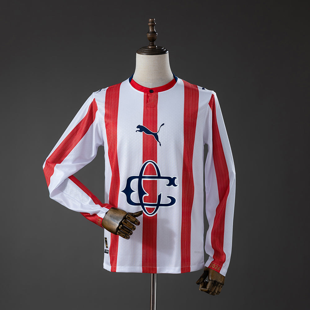 Camiseta Chivas de Guadalajara Local Manga Larga 120 Aniversario Adultos