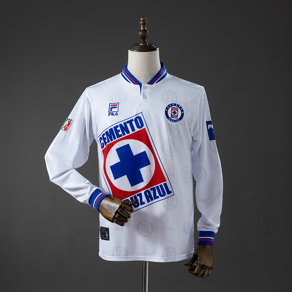 Camiseta Cruz Azul Visitante Manga Larga 1998 Adultos