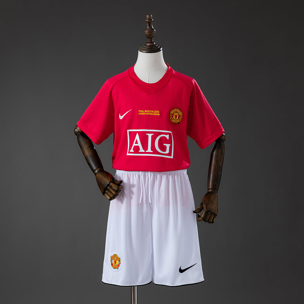 Camiseta + Short Manchester United Local 07/08 Niños