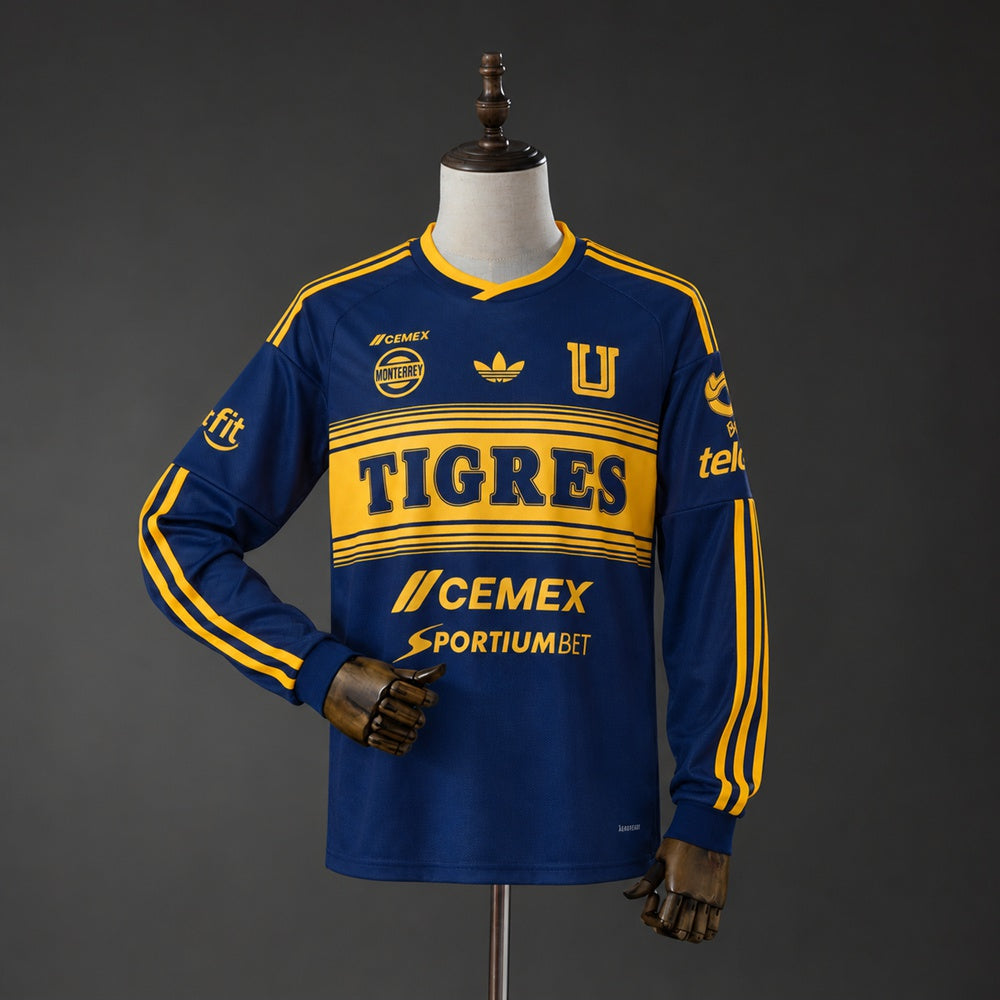 Camiseta Tigres UANL Visitante Manga Larga 26/27 Adultos