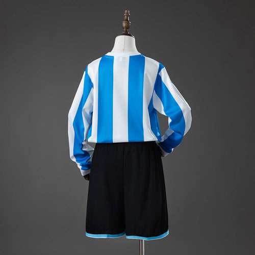 Camiseta + Short Argentina 1986 Manga Larga Niños