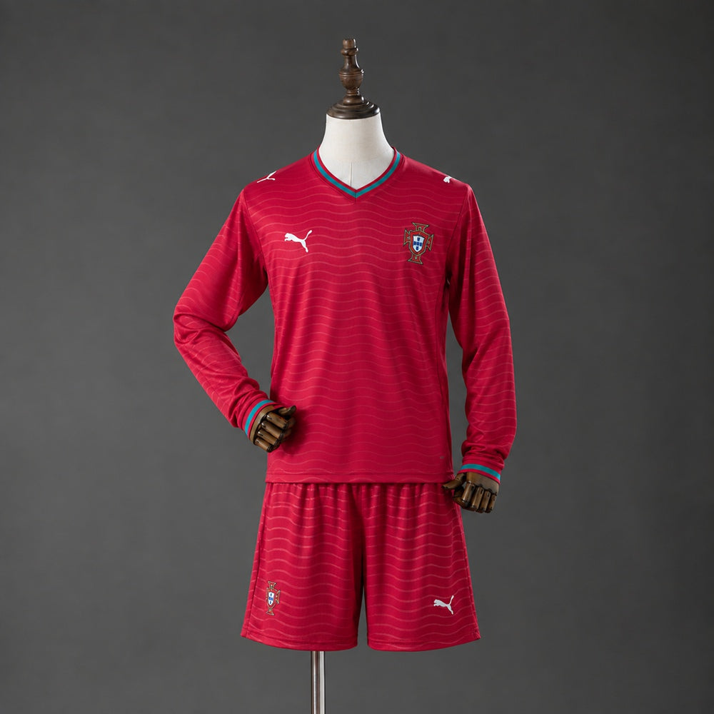 Camiseta + Short Portugal Manga Larga 26/27 Niños
