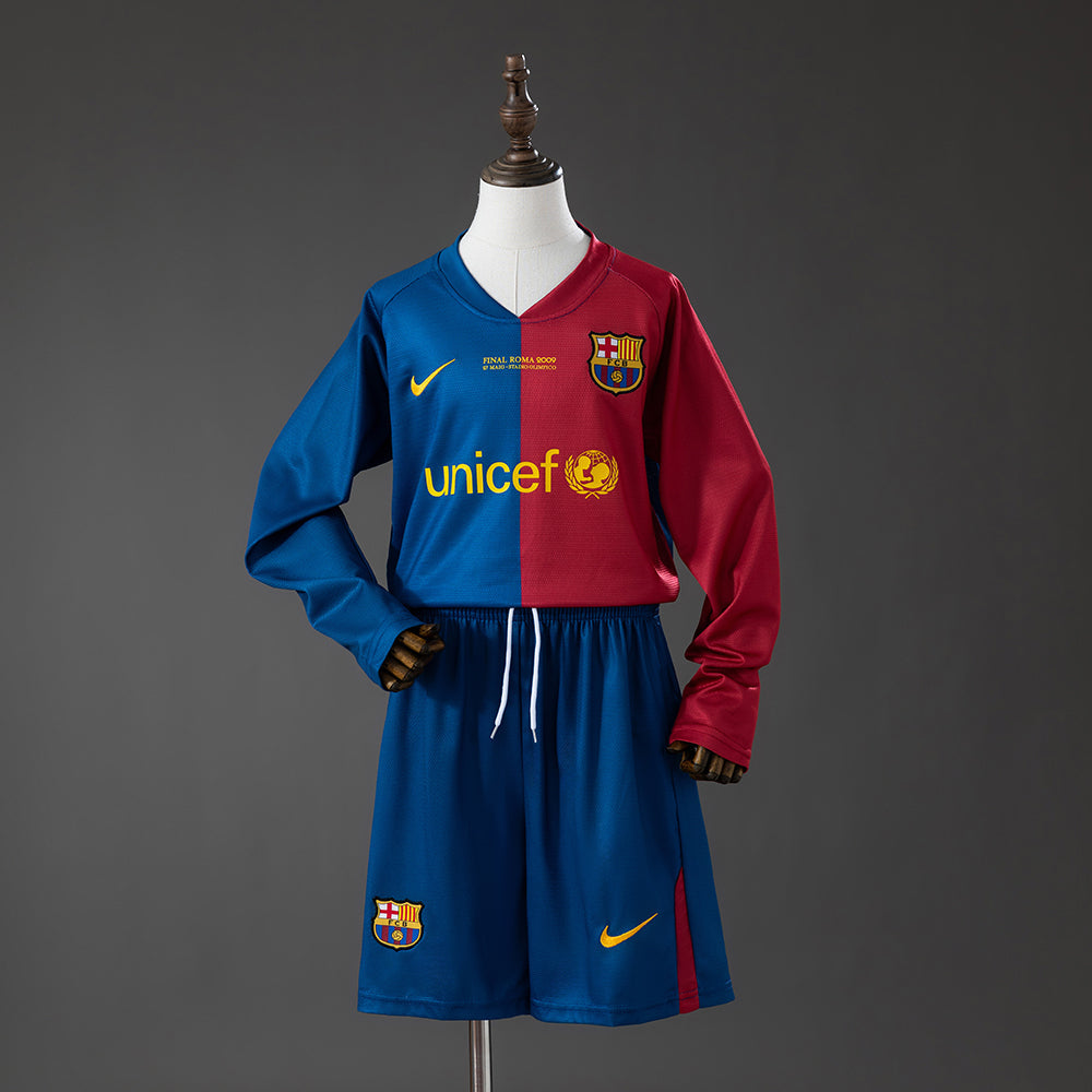 Camiseta + Short FC Barcelona 2008/09 Manga Larga Niños