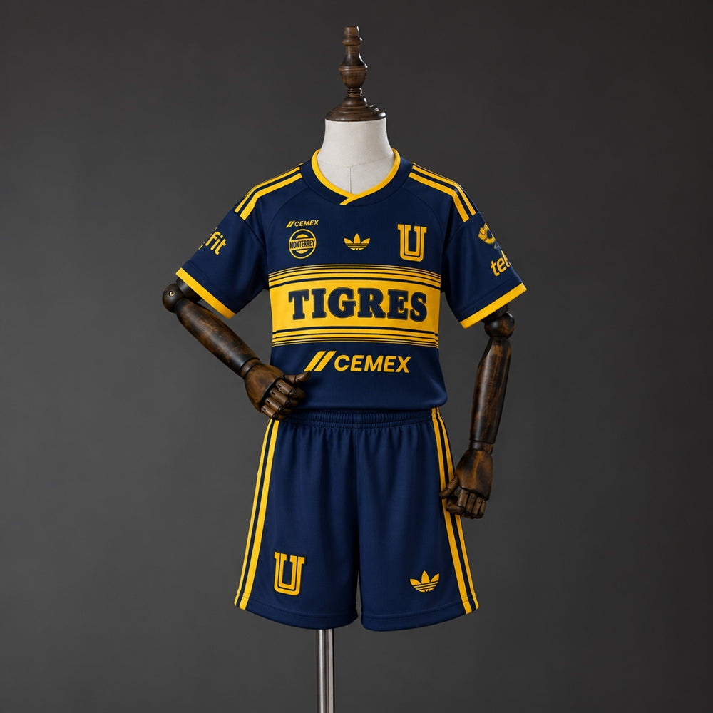 Camiseta + Short Tigres UANL Visitante 26/27 Niños